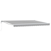 Elektryczna Rozkładana Markiza Antracytowy i biały 4 × 3,5 m