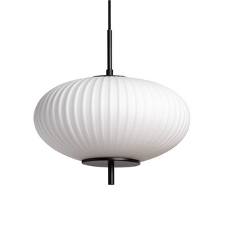 Lampa Wisząca Szklana Czarna ?30cm E27 Abruzzo Culaccino