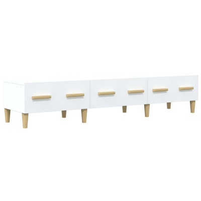 vidaXL Szafka pod TV, biała, 150x34,5x30 cm, materiał drewnopochodny