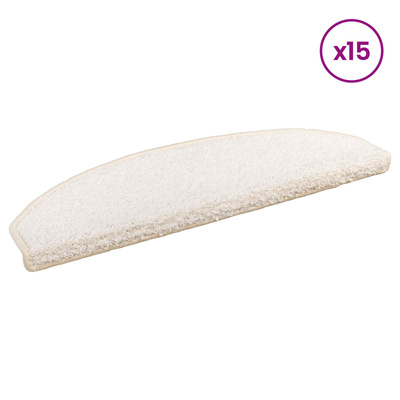 Samoprzylepne maty na schody 15 pcs Biały 80 x 24,5 x 3,5 cm