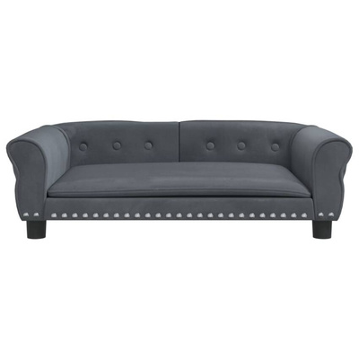 vidaXL Legowisko dla psa, ciemnoszare, 95x55x30 cm, aksamitne