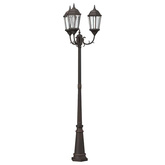 Lampa ogrodowa kolor bronzu 61 x 53 x 235 cm Aluminium i szkło