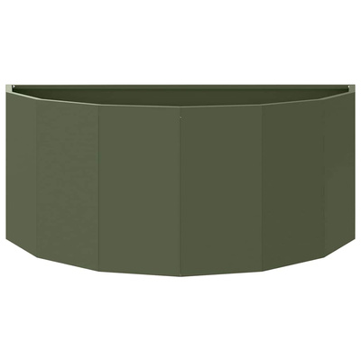 Donica Zielony oliwkowy 90 x 45 x 35 cm Stal