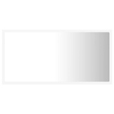 vidaXL Lustro łazienkowe z LED, białe, 80x8,5x37 cm, akryl