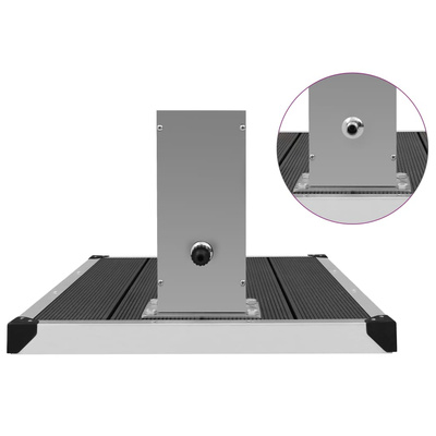Prysznic ogrodowy z podstawą, WPC, stal nierdzewna