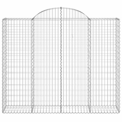 Kosze gabionowe, 15 szt, 200x50x160/180cm, galwanizowane żelazo