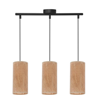 Lampa wisząca z abażurami Aragona korkowe potrójna nowoczesna do jadalni