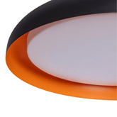 Lampa Wisząca Okrągła Czarna 28W ?40cm Abruzzo Solletico