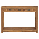 Konsola naturalny 110 x 30 x 80 cm Lite drewno teakowe