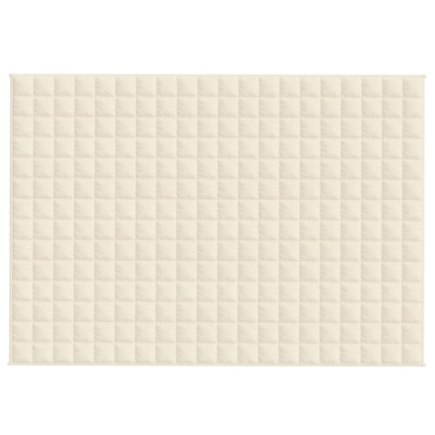 Koc obciążeniowy, kremowy, 140x200 cm, 6 kg, tkanina