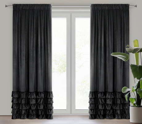 Zasłona Dani czarna 140x270