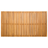 Mata do kąpieli Gładki brązowy 100 x 55 cm Lite Drewno Akacji