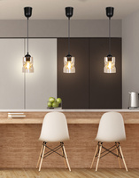Lampa wisząca szklana czarna/bursztynowa Felis 31-00156