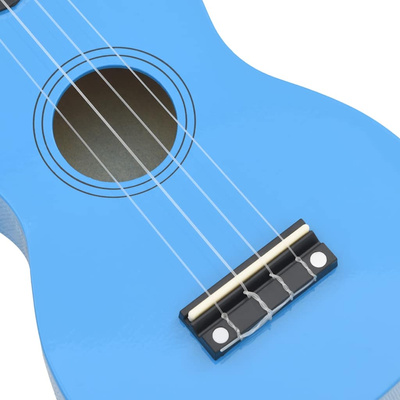 Ukulele sopranowe z pokrowcem, dla dzieci, błękitne, 23