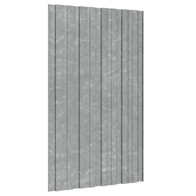 Panel dachowy 12 pcs srebrny 80 x 45 cm Stal galwanizowana