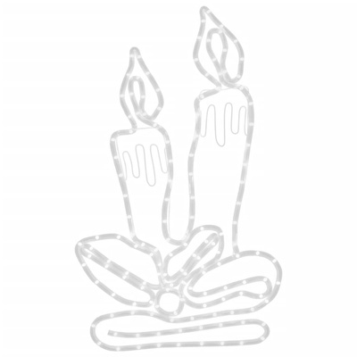 Świąteczna dekoracja świetlna w kształcie świec, 144 LED