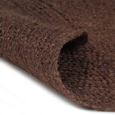 vidaXL Ręcznie wykonany dywanik z juty, okrągły, 120 cm, brązowy