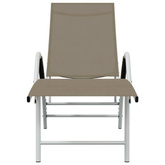 vidaXL Leżak z tworzywa textilene i aluminium, kolor taupe
