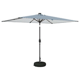 Parasol ogrodowy z oświetleniem LED i podstawą 200 x 300 cm
