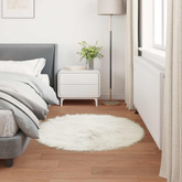 Dywan z sztucznej owczej skóry TAFALLA Biały ? 100 cm Poliester