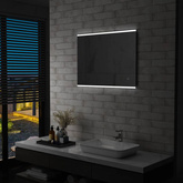 vidaXL Lustro łazienkowe z LED i czujnikiem dotykowym, 80x60 cm