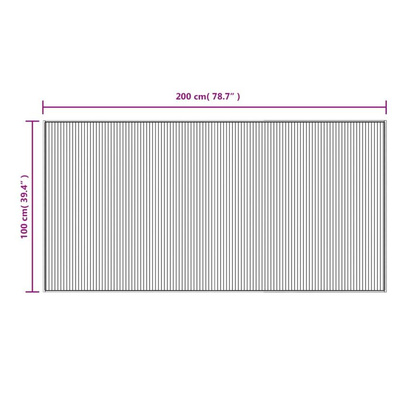 vidaXL Dywan prostokątny, jasny naturalny, 100x200 cm, bambusowy