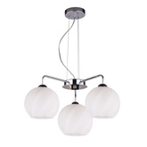 Larix lampa wisząca chromowy 3x40w e27 klosz biały 33-23834