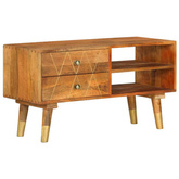 vidaXL Szafka pod TV, 85 x 35 x 47 cm, lite drewno mango