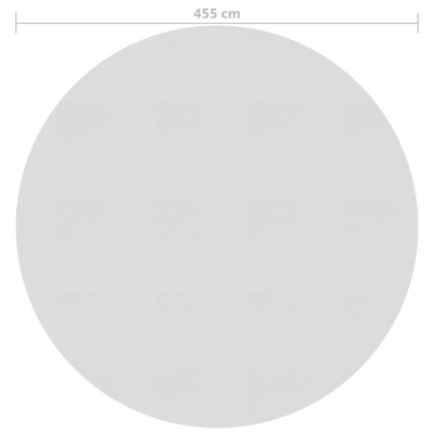 Pływająca folia solarna z PE, 455 cm, szara