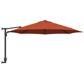 Parasolka ogrodowa terakota 248 x 248 x 148 cm Poliester i Stal