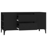 Szafka pod TV, czarna, 102x44,5x50 cm, materiał drewnopochodny vidaXL