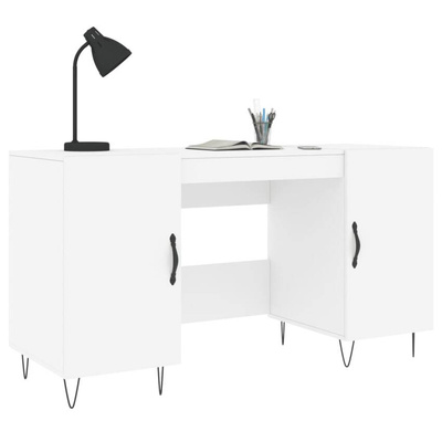 vidaXL Biurko, białe, 140x50x75 cm, materiał drewnopochodny