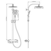 SCHÜTTE Panel prysznicowy MADURA FRESH, matowy czarny