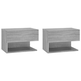 vidaXL Wiszące szafki nocne, 2 szt., szary dąb sonoma model standard