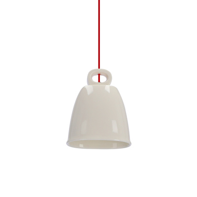 Lampa wisząca SEWILLA biała - z ceramicznym kloszem - skandynawska lampa do kuchni i jadalni