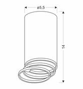 Lampa sufitowa tuba czarna metalowa GU10 pojedyncza