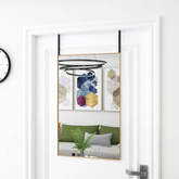 vidaXL Lustro na drzwi, złote, 50x80 cm, szkło i aluminium