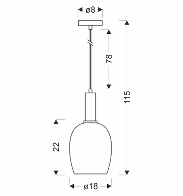 WOLKEN lampa wiszaca czarny 1x40W E27 klosz biały