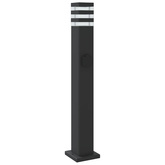 Zewnętrzne lampy stojące, z gniazdkami, 3 szt., czarne, 80 cm