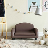 vidaXL Sofa dla dzieci, brązowa, 50x40x30 cm, sztuczna skóra