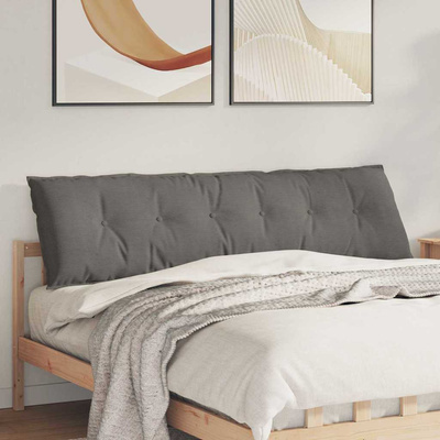 Poduszka na plecy Jasnoszary 180 x 50 cm Tkanina sztruksowa