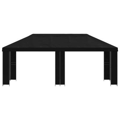Altana ogrodowa 6 x 3 m Czarny Poliester i Stal 190