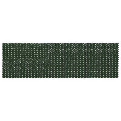 Parawan balkonowy z liśćmi Ciemnozielony 500 x 150 cm