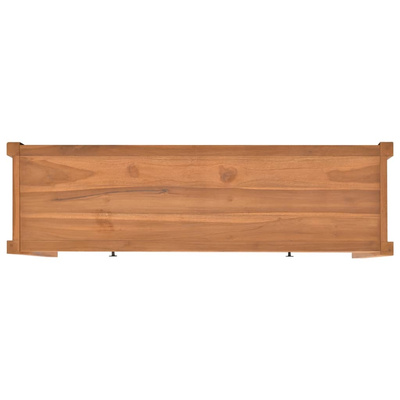 vidaXL Biurko z 2 szufladami, 140x40x75 cm, drewno tekowe