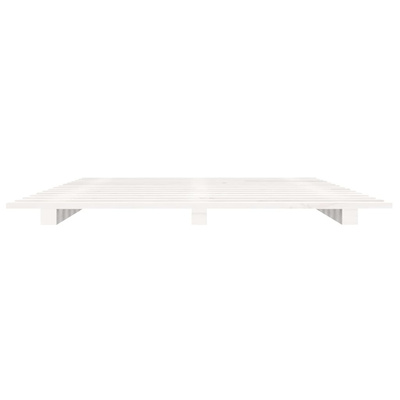 vidaXL Rama łóżka, biała, 100 x 200 cm, lite drewno sosnowe