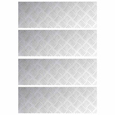 Stopień Prostokątny 4 pcs Srebrny 60 x 20 cm Aluminium