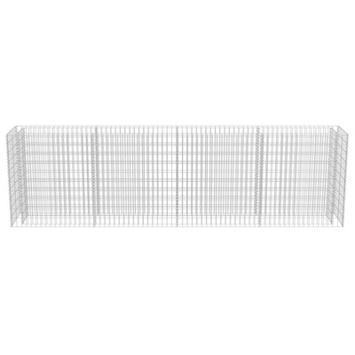 vidaXL Podwyższona donica gabionowa, galwanizowana stal, 360x50x100 cm