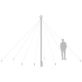 vidaXL Choinka z lampek, wewn./zewn., 576 niebieskich diod LED, 3,6 m