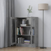 vidaXL Witryna, szarość betonu, 82,5 x 30,5 x 115 cm, płyta wiórowa