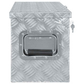 Aluminiowa skrzynia, 80 x 30 x 35 cm, srebrna